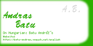 andras batu business card